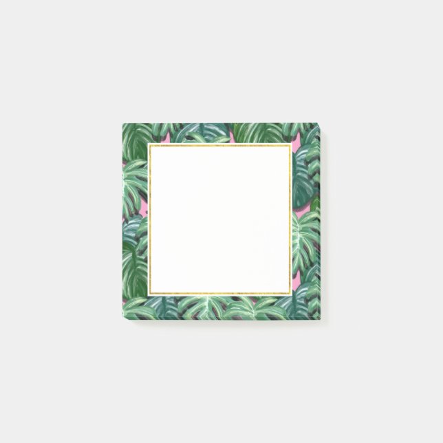 Post-it® Motif exotique Feuille tropical vert (Devant)