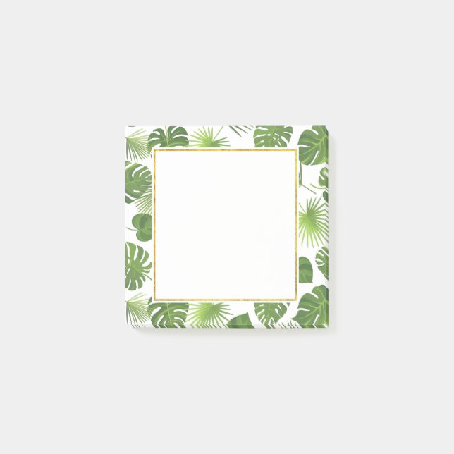 Post-it® Motif Feuille élégant Green Tropical (Devant)