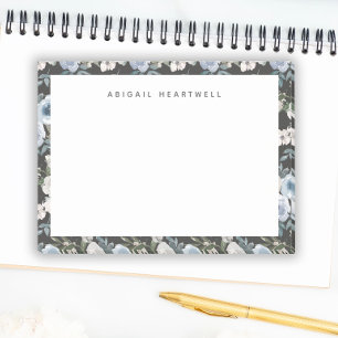 Post-it® Motif floral aquarelle bleu Ajoutez votre nom