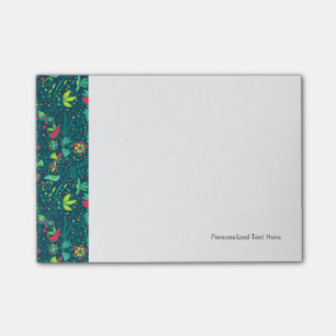 Post-it® Motif floral avec oiseaux de caricature