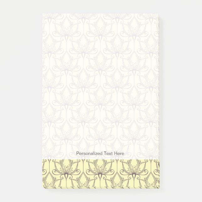 Post-it® Motif floral crème (Devant)