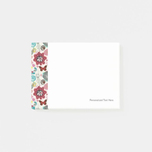 Post-it® Motif floral dans le rétro style 5 (Devant)