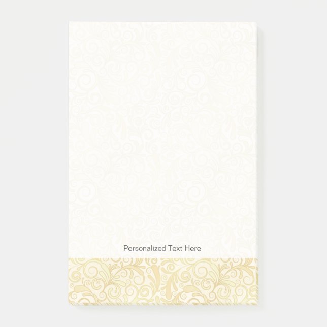 Post-it® Motif floral de feuille d'or (Devant)
