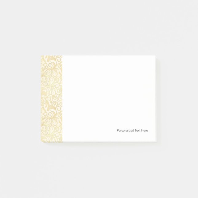 Post-it® Motif floral de feuille d'or (Devant)