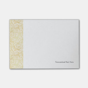 Post-it® Motif floral de feuille d'or