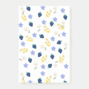 Post-it® Motif floral de fleurs sauvages et de mûres