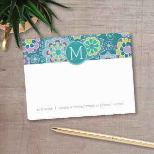 Post-it® Motif floral de printemps coloré Monogramme person