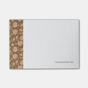 Post-it® Motif floral de rose et de brun