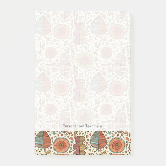 Post-it® Motif floral d'été fait de feuille (Devant)