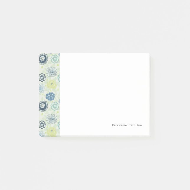 Post-it® Motif floral élégant avec les fleurs mignonnes (Devant)