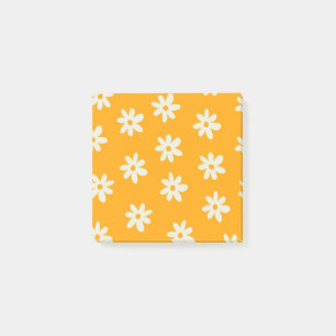 Post-it® Motif floral jaune rétro simple