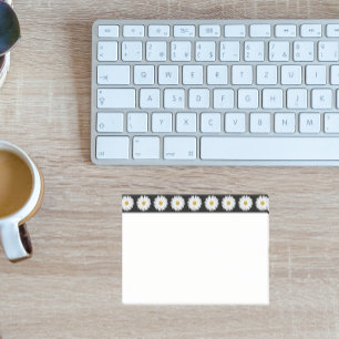 Post-it® Motif floral marguerrier blanc sur la bordure noir