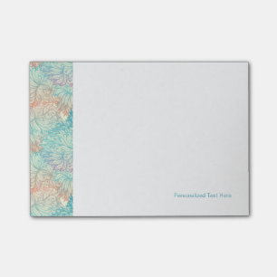Post-it® Motif floral multicolore de griffonnage