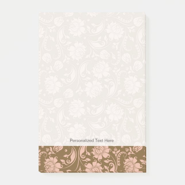 Post-it® Motif floral rose et Brown (Devant)