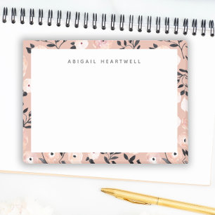 Post-it® Motif floral rose poudré Ajoutez votre nom