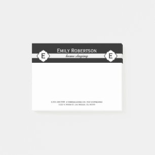 Post-it® Motif géométrique des bandes noires et blanches