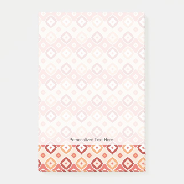 Post-it® Motif géométrique d'ikat d'or (Devant)