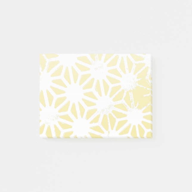 Post-it® Motif géométrique jaune citron (Devant)