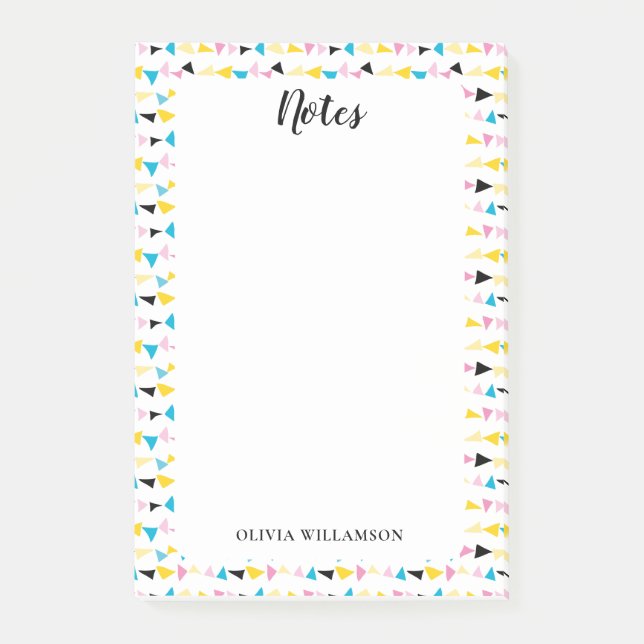 Post-it® Motif géométrique moderne pour faire des notes (Devant)