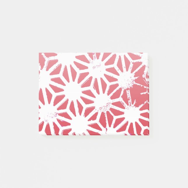 Post-it® Motif géométrique rouge (Devant)