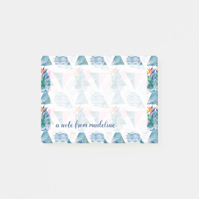 Post-it® Motif géométrique tropical (Devant)