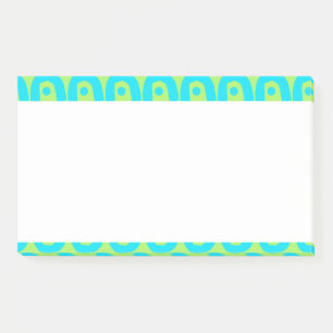 Post-it® Motif géométrique turquoise et vert lime