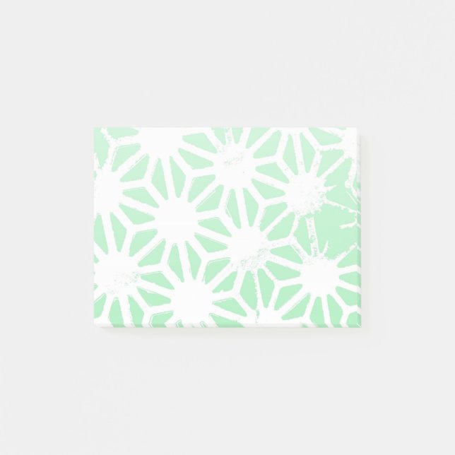 Post-it® Motif géométrique vert (Devant)