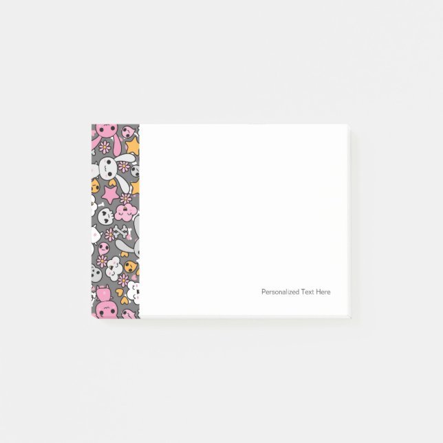 Post-it® motif gris de kawaii (Devant)
