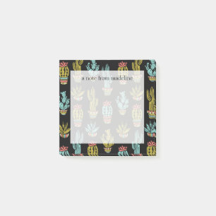 Post-it® Motif grunge foncé de cactus