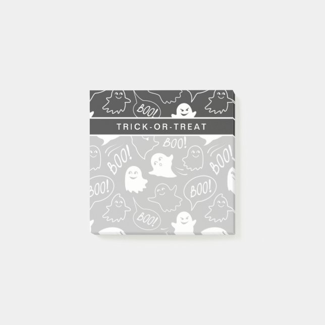 Post-it® Motif Halloween B&W Mignon Dessin Animé (Devant)