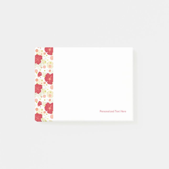 Post-it® Motif Hibiscus tiré à la main (Devant)