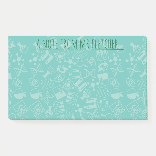 Post-it® Motif Icônes scientifiques personnalisées (Devant)