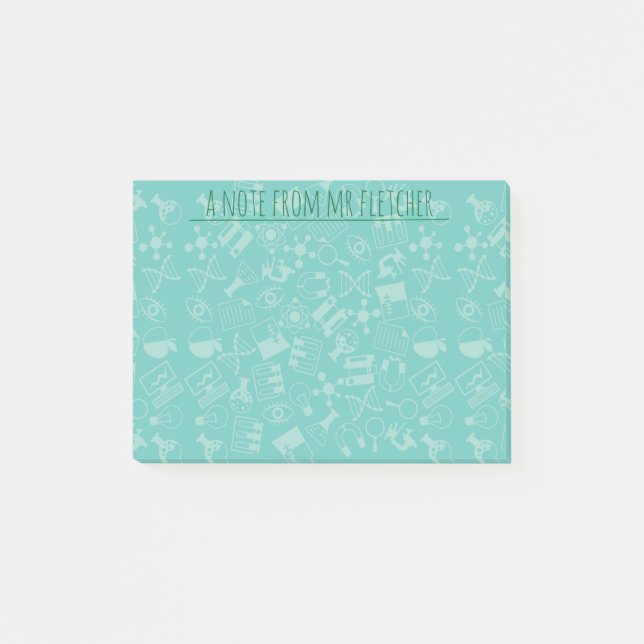 Post-it® Motif Icônes scientifiques personnalisées (Devant)