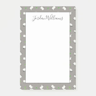 Post-it® Motif irlandais de shamrock et de moutons