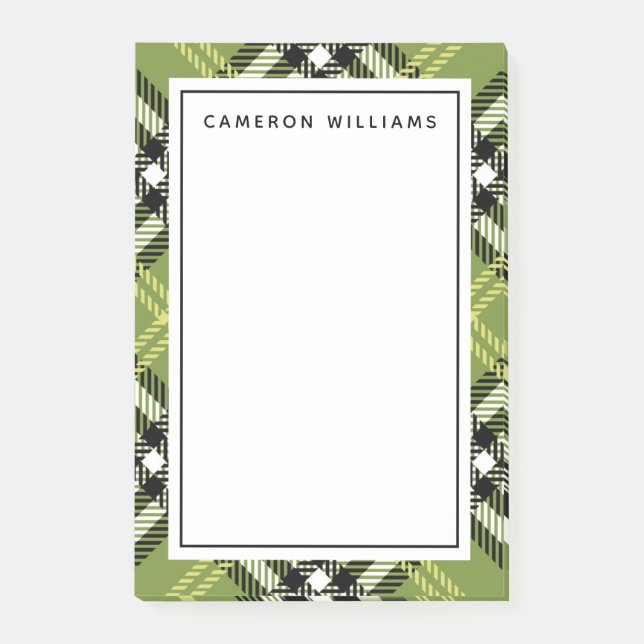 Post-it® Motif irlandais vert de plaid (Devant)