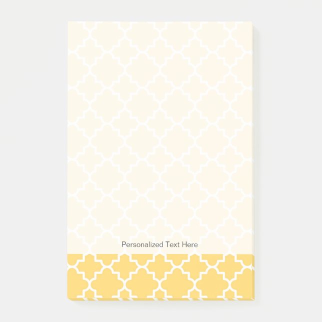 Post-it® Motif jaune de Quatrefoil (Devant)