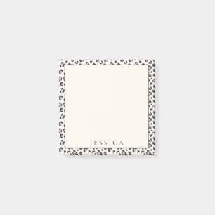 Post-it® Motif léopard rose, nom personnalisé