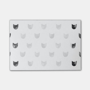 Post-it® Motif mignon chic noir et blanc de chat