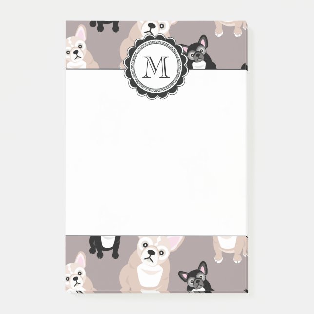 Post-it® Motif mignon de chiot de bouledogue français (Devant)