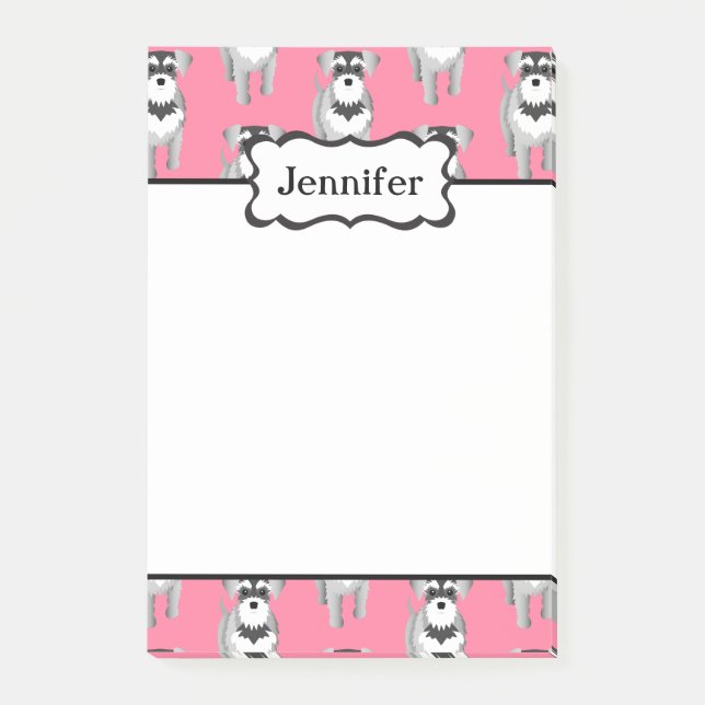 Post-it® Motif mignon de chiot de Schnauzer miniature (Devant)