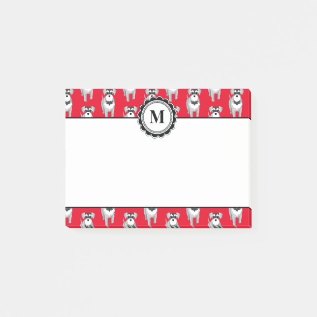 Post-it® Motif mignon de chiot de Schnauzer miniature (Devant)