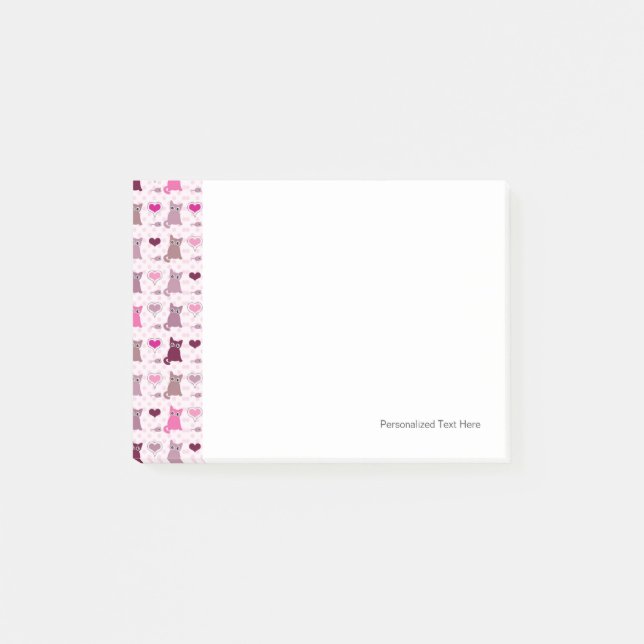 Post-it® Motif mignon de filles de chaton (Devant)
