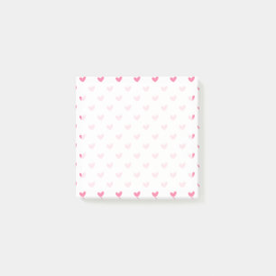Post-it® Motif minuscule blanc rose élégant de coeur de