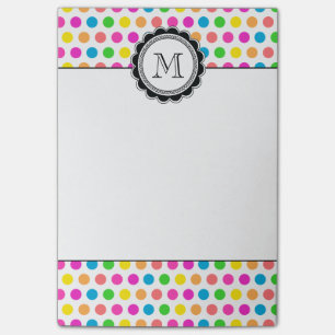 Post-it® Motif moderne coloré d'amusement de point de polk