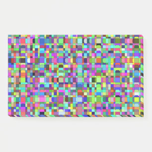 Post-it® Motif multicolore de formes de carrés abstraits