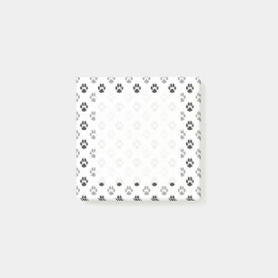 Post-it® Motif noir et blanc mignon d'empreintes de pattes