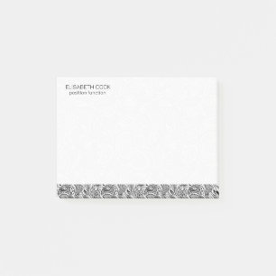 Post-it® Motif noir et blanc Paisley