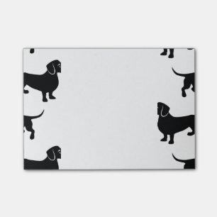 Post-it® Motif noir mignon de teckel