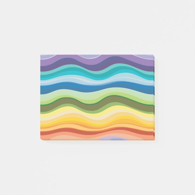 Post-it® Motif Ondulations Multicolores 2 (Devant)