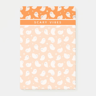 Post-it® Motif Orange Ghost Doodle